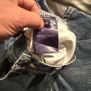 Women’s Burberry London Distressed Denim Jeans in Medium Blue